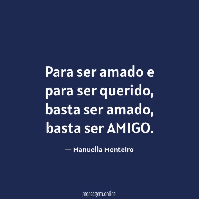 Para ser amado e para ser querido