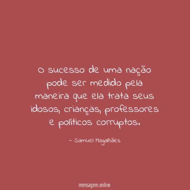 O sucesso de uma nação pode ser medido