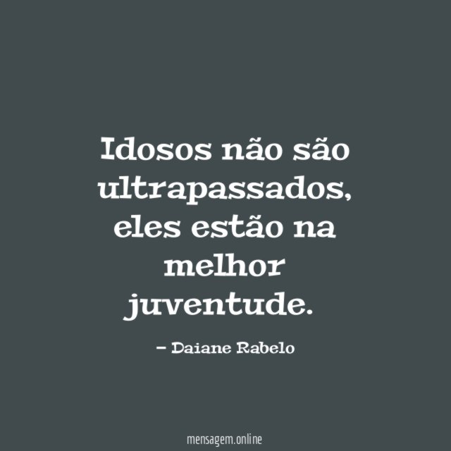 Idosos não são ultrapassados