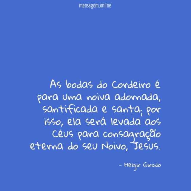 As bodas do Cordeiro é para uma noiva adornada