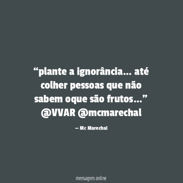 plante a ignorância