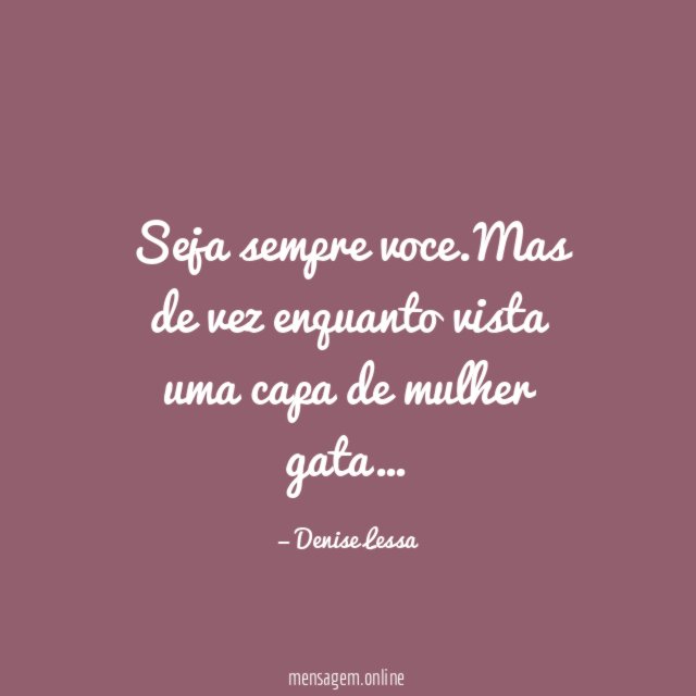 Seja sempre voce