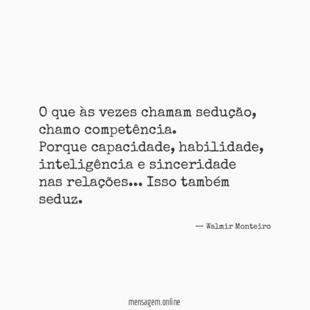 O que às vezes chamam sedução