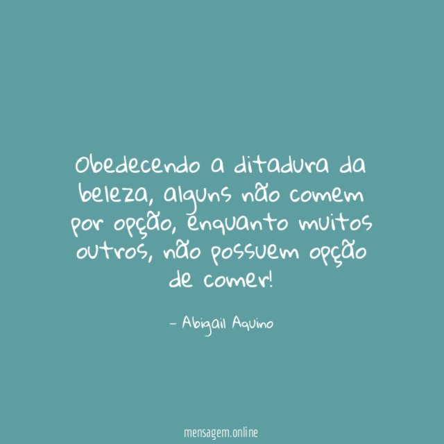 Obedecendo a ditadura da beleza