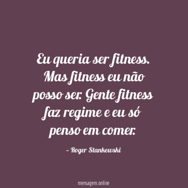 Eu queria ser fitness