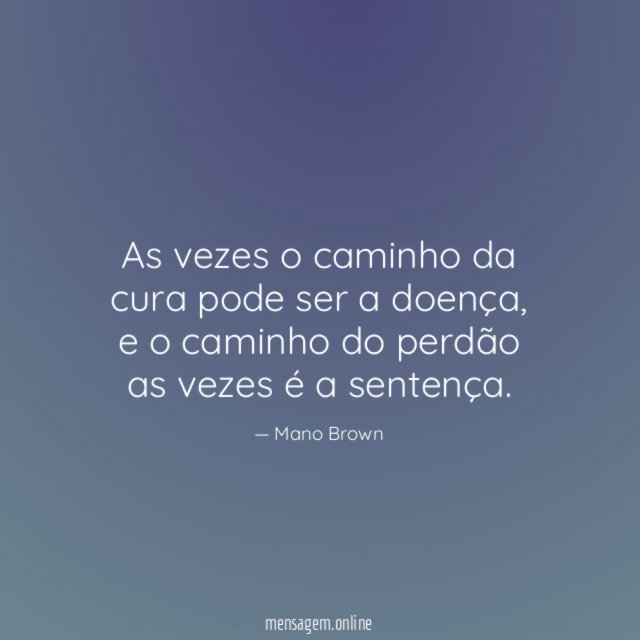 As vezes o caminho da cura pode ser a doença