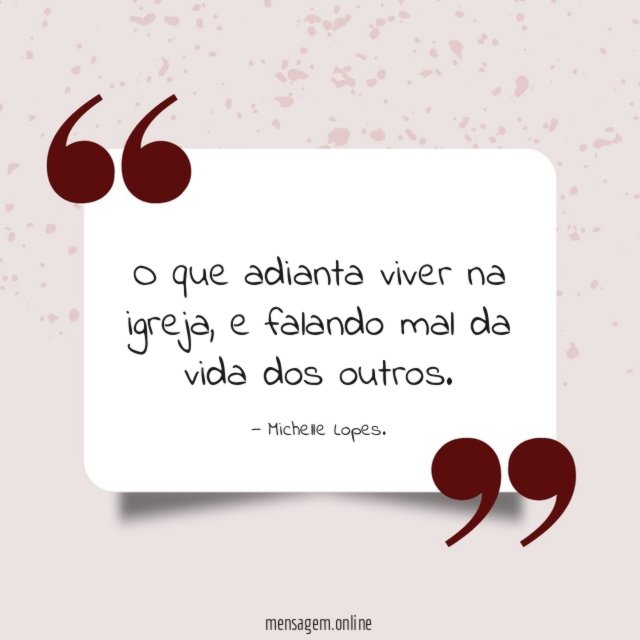 O que adianta viver na igreja