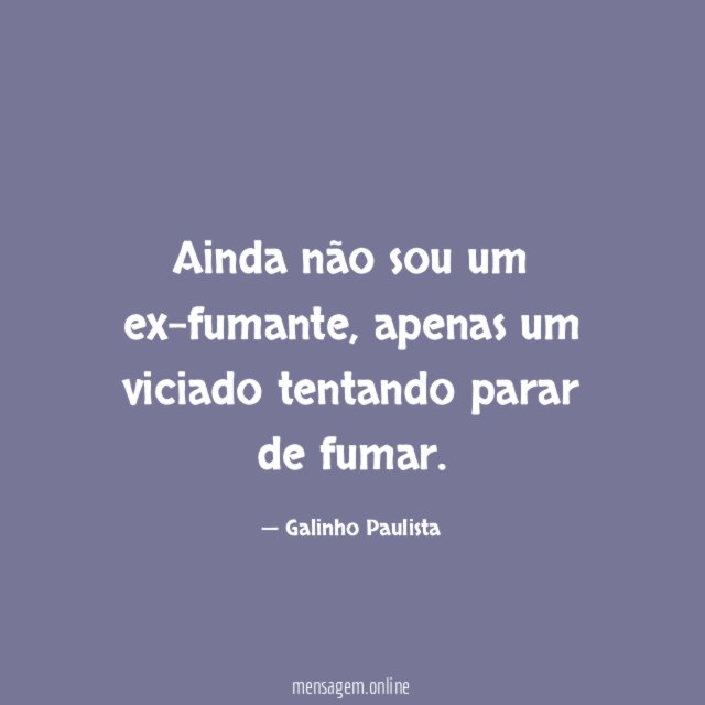 Ainda não sou um ex-fumante