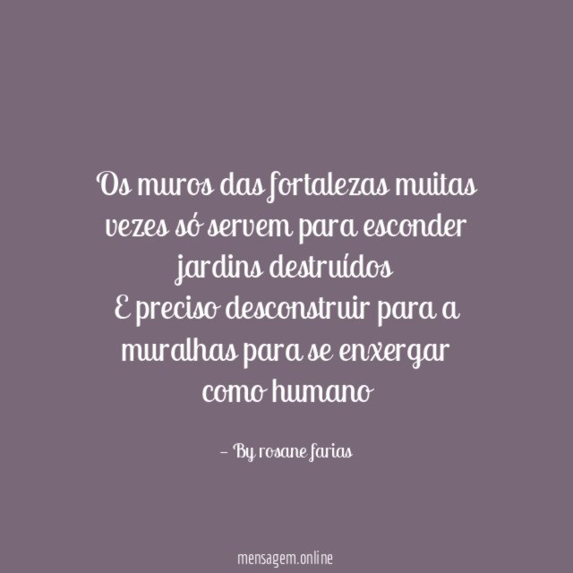 Os muros das fortalezas muitas vezes só servem