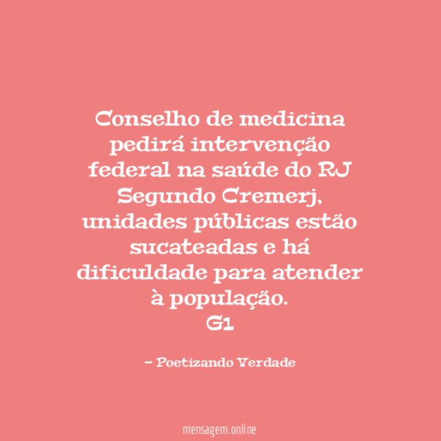 Conselho de medicina pedirá intervenção federal na saúde do RJ
Segundo Cremerj, unidades públicas estão sucateadas e há dificuldade para atender à população.