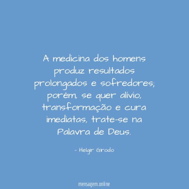 A medicina dos homens produz resultados prolongados e sofredores