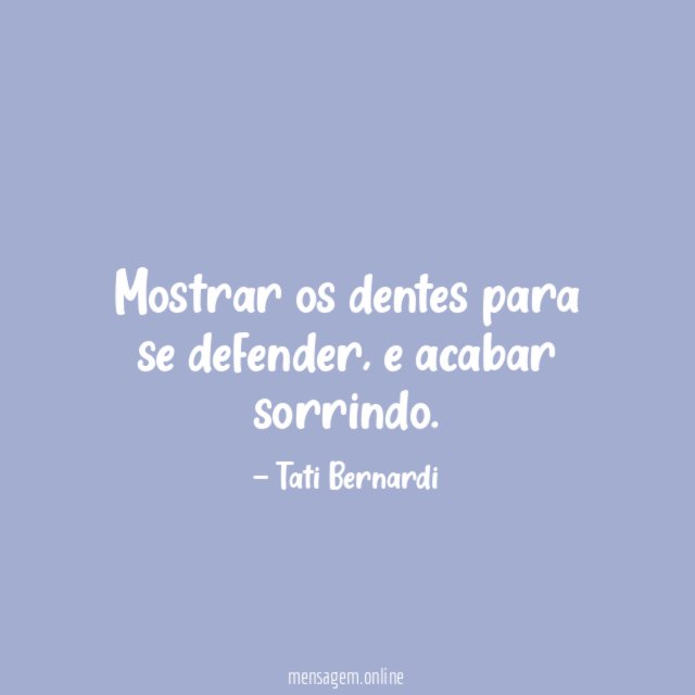 Mostrar os dentes para se defender