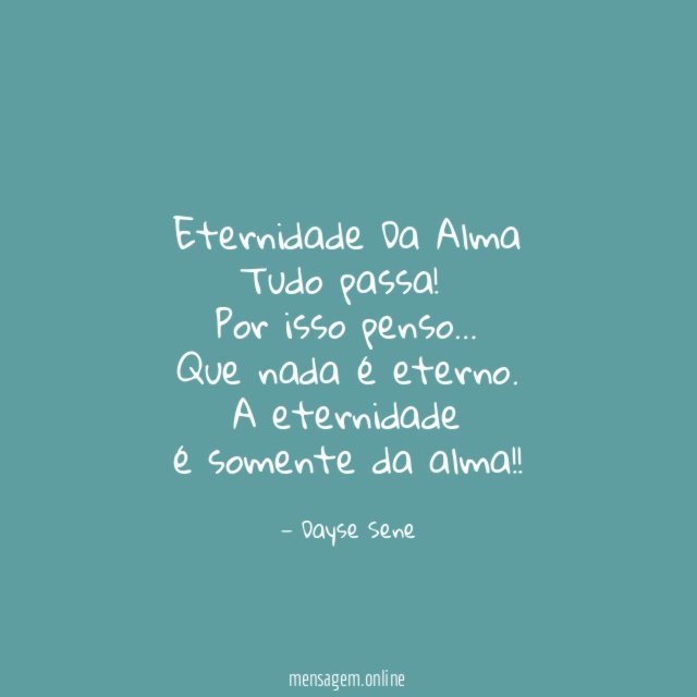 Eternidade Da Alma