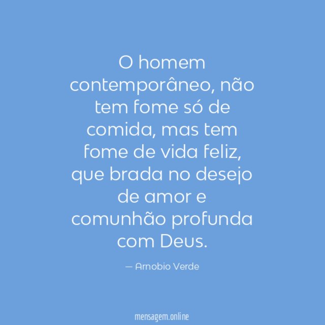 O homem contemporâneo