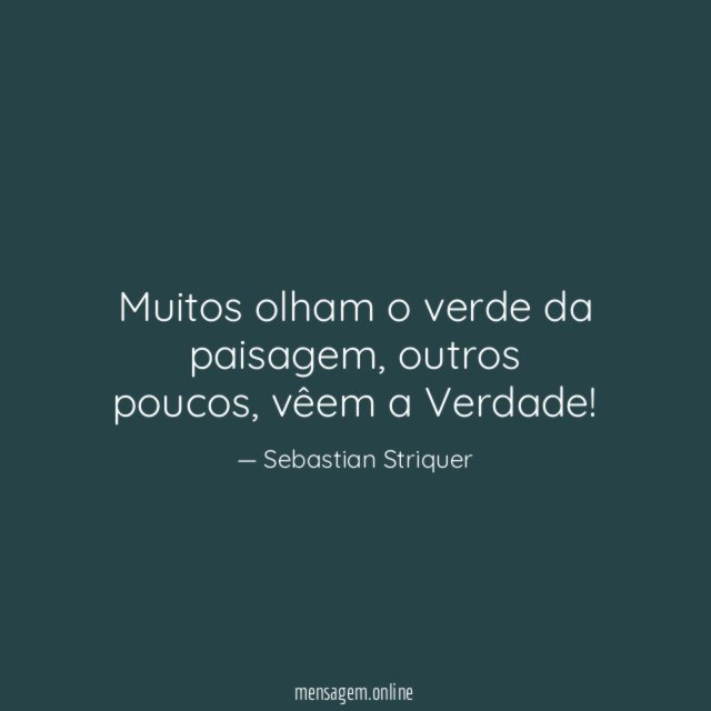 Muitos olham o verde da paisagem