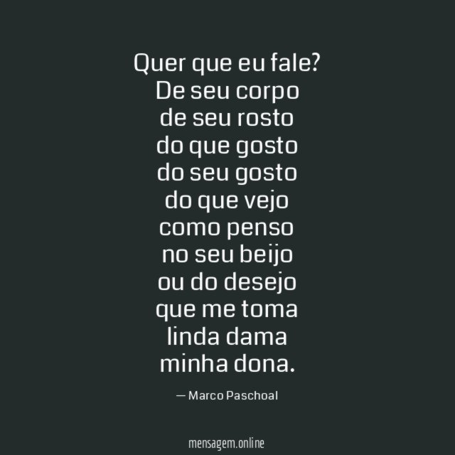 Quer que eu fale