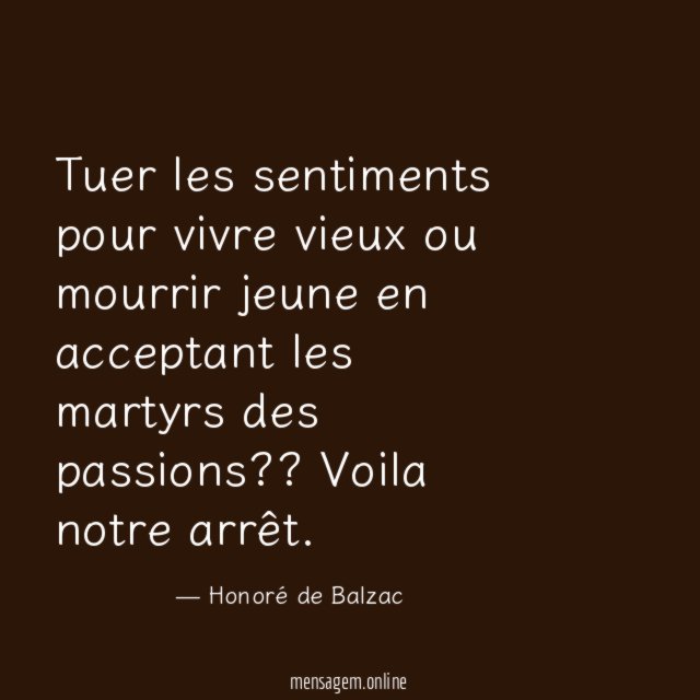 Tuer les sentiments pour vivre vieux ou mourrir