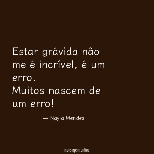 Estar grávida não me é incrível
