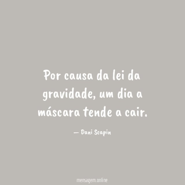 Por causa da lei da gravidade