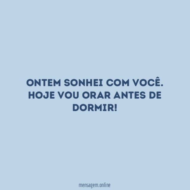 Ontem sonhei com você