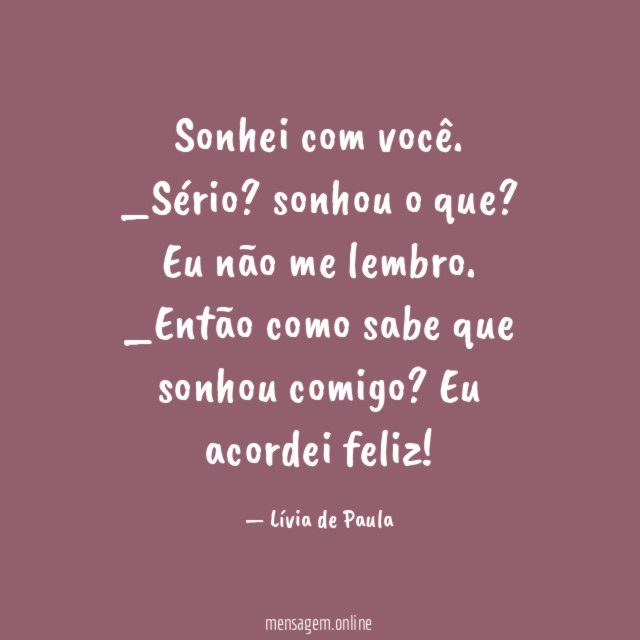 Sonhei com você