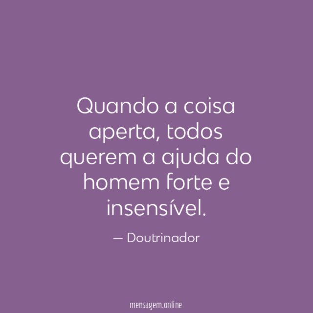 Quando a coisa aperta