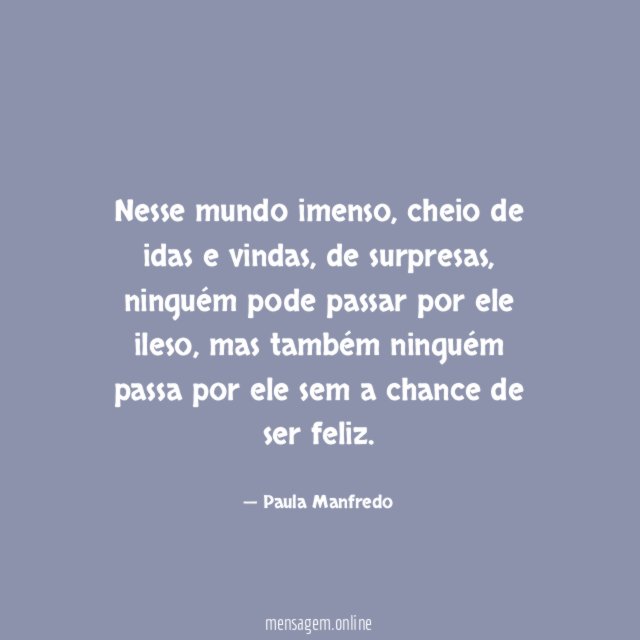 Nesse mundo imenso