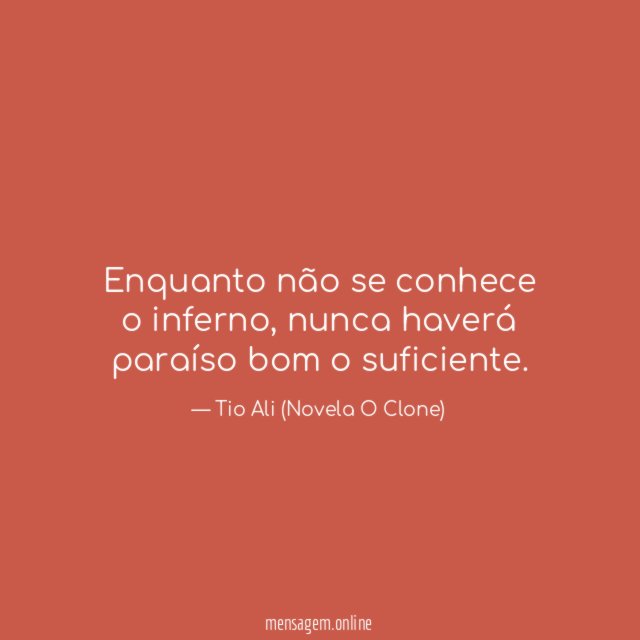 Enquanto não se conhece o inferno