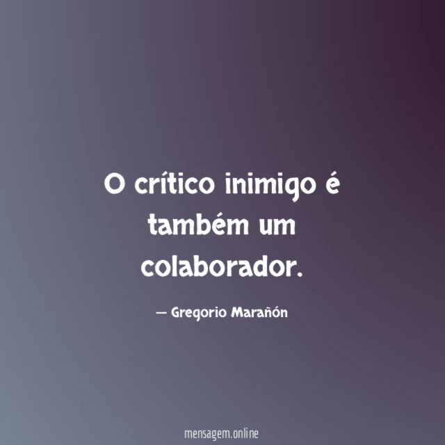 O crítico inimigo é também um colaborador