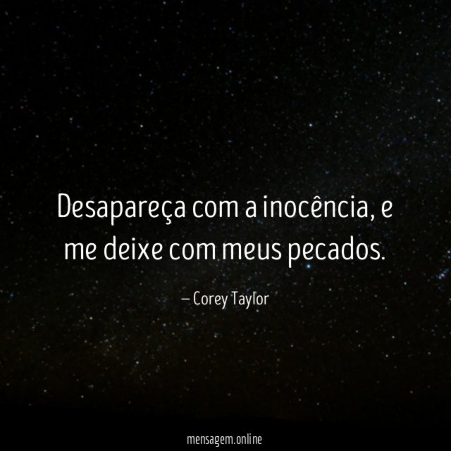Desapareça com a inocência