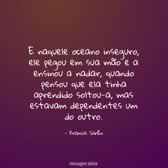 E naquele oceano inseguro