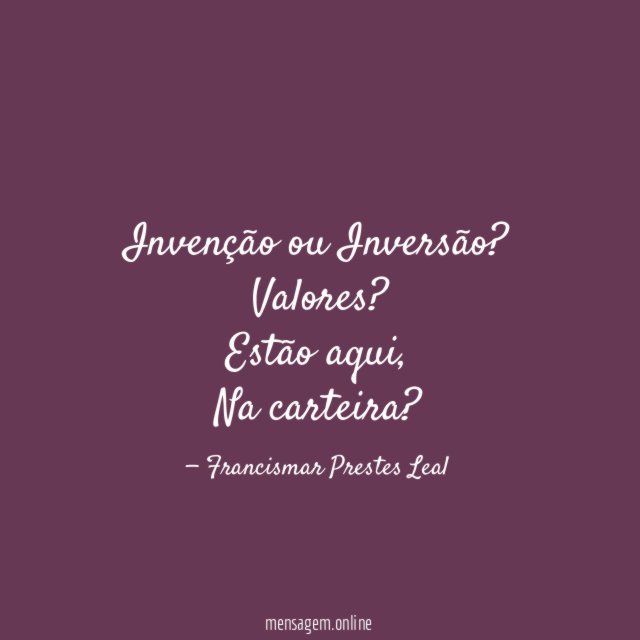 Invenção ou Inversão?