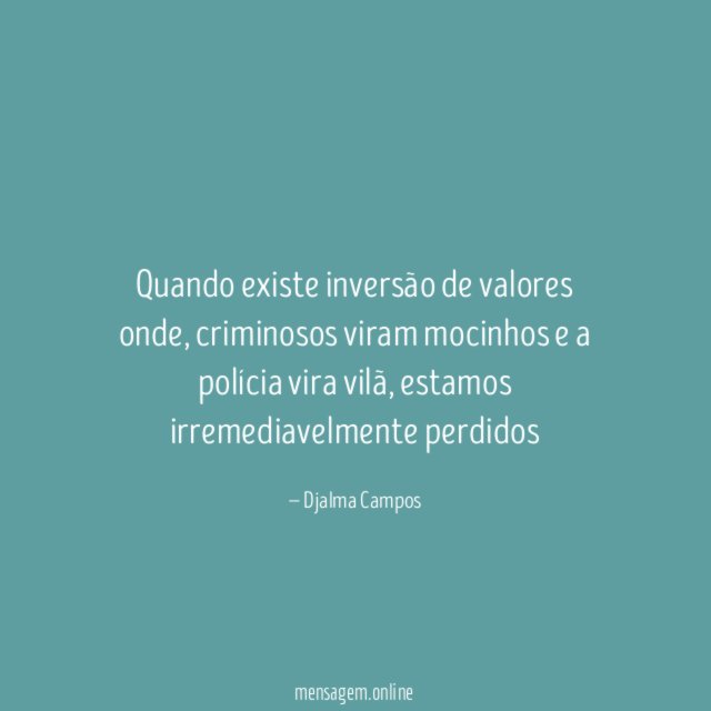 Quando existe inversão de valores onde