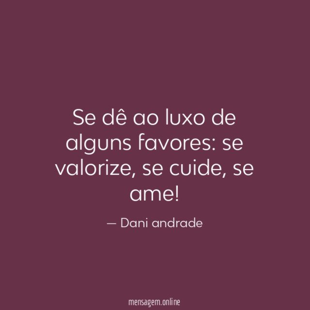 Se dê ao luxo de alguns favores