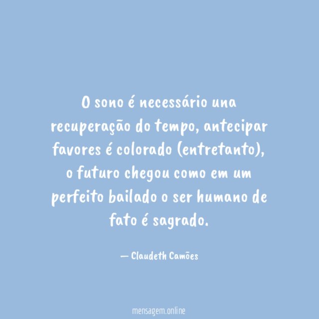 O sono é necessário una recuperação do tempo