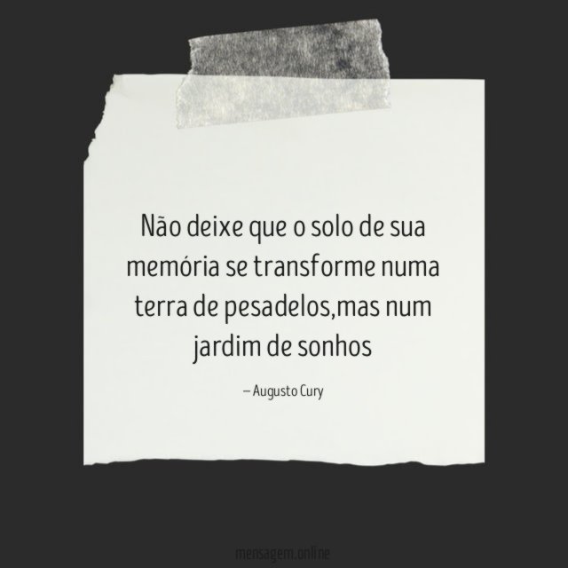 Não deixe que o solo de sua memória