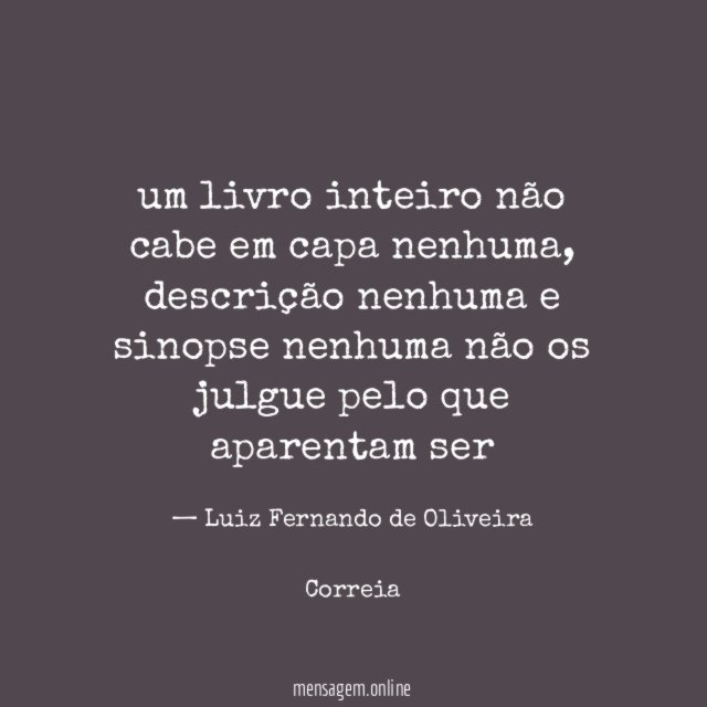 um livro inteiro não cabe em capa nenhuma
