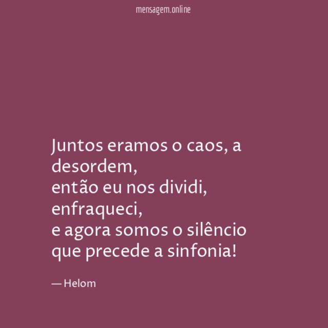 Juntos eramos o caos