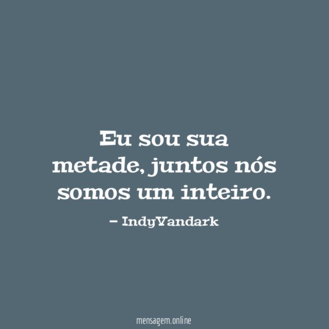 Eu sou sua metade