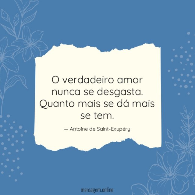 O verdadeiro amor nunca se desgasta