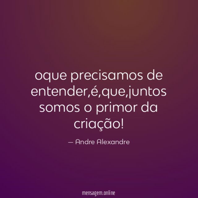 oque precisamos de entender