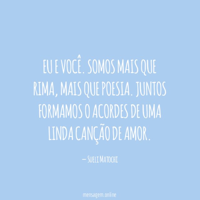 Eu e você