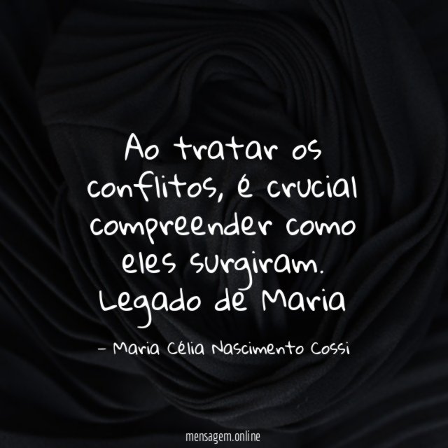 Ao tratar os conflitos, é crucial compreender como eles surgiram.