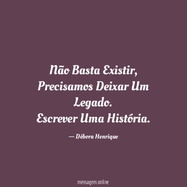 Não Basta Existir