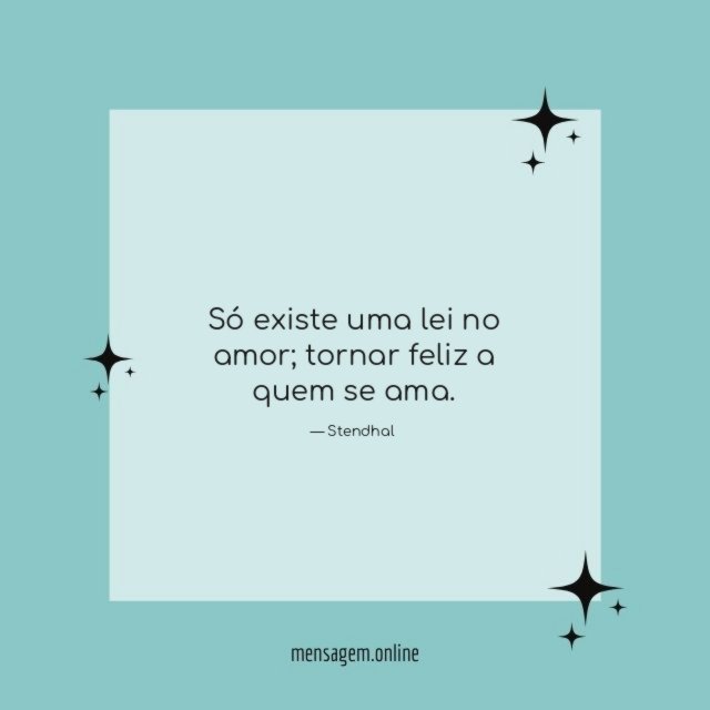Só existe uma lei no amor