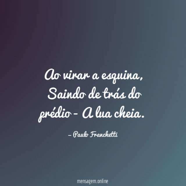 Ao virar a esquina