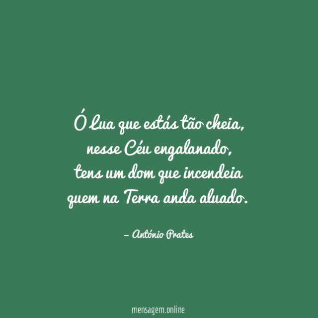 Ó Lua que estás tão cheia