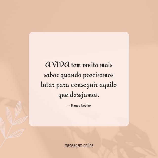 A VIDA tem muito mais sabor quando precisamos