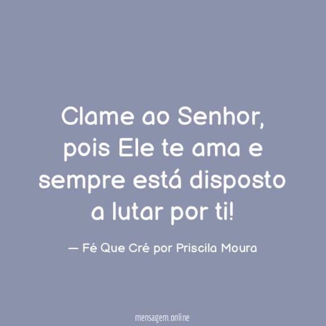 Clame ao Senhor