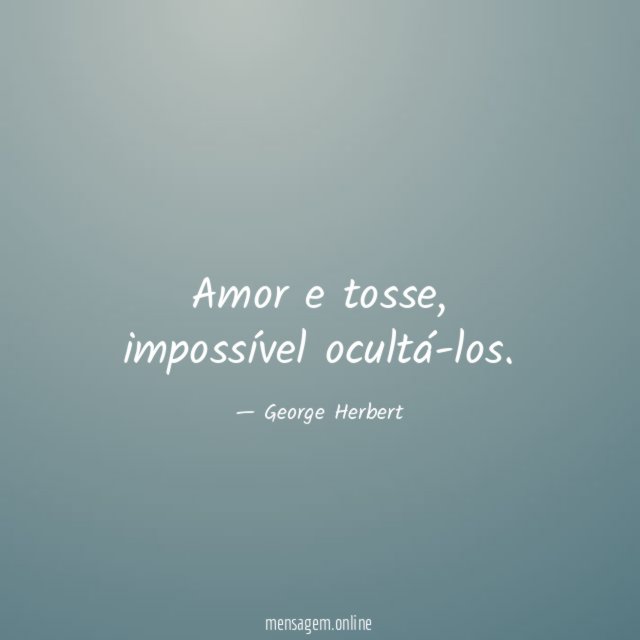Amor e tosse